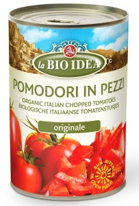 POMIDORY KROJONE BEZ SKÓRY (PUSZKA) BIO 400 G - LA BIO IDEA