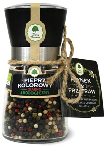 PIEPRZ KOLOROWY ZIARNO W MŁYNKU BIO 80 G - DARY NATURY