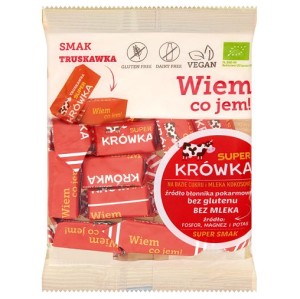 KRÓWKI BEZMLECZNE TRUSKAWKOWE BEZG. BIO 150 G SUPER KRÓWKA - MEGUSTO