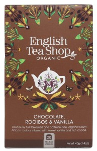 HERBATKA ZIOŁOWA ROOIBOS Z ZIARNAMI KAKAOWCA I LASKĄ WANILII (20X2) BIO 40 G - ENGLISH TEA SHO