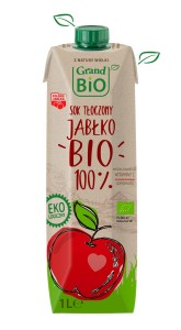 Sok jabłkowy tłoczony 100% NFC BIO 1 l