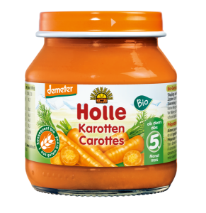 PUREE Z MARCHWI BEZ DODATKU CUKRÓW BEZGLUTENOWE PO 5 MIESIĄCU DEMETER BIO 125 g (SŁOIK) - HOLLE