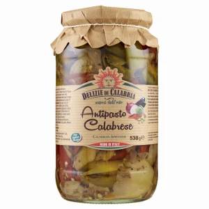 ANTIPASTO CALABRESE WŁOSKI MIX WARZYWNY PRZEKĄSKOWY 530g - DELIZIE DI CALABRIA