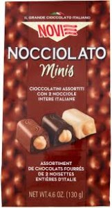 WŁOSKIE MINI PRALINY Z CAŁYMI ORZECHAMI LASKOWYMI  130G - NOVI