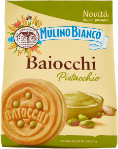 BAIOCCHI CIASTKA Z KREMEM PISTACJOWYM XL 240G - MULINO BIANCO