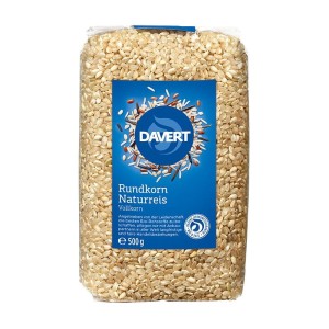 RYŻ OKRĄGŁY BRĄZOWY BIO 500g - DAVERT 