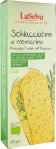 SCHIACCIATINA CHRUPIĄCE KRAKERSY Z ROZMARYNEM 150G BIO - LA SEL