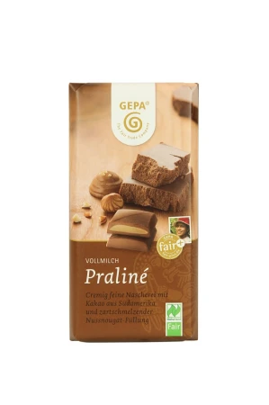 EKOLOGICZNA CZEKOLADA MLECZNA PRALINOWA BIO GEPA-DELIKATESY-EKOLUD-KATOWICE.webp