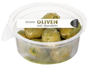 OLIWKI ZIELONE NADZIEWANE MIGDAŁAMI Z ZIOŁAMI BIO 80 g - BIO-VERDE