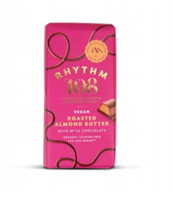 CZEKOLADA Z KREMEM MIGDAŁOWYM I PRAŻONYMI MIGDAŁAMI BIO 100g - Rhythm 108