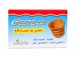 WŁOSKIE WAFELKI DO LODÓW MISECZKI 14szt 60g - LA DISFIDA