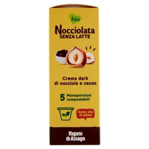 KREM WEGAŃSKI Z ORZECHÓW LASKOWYCH I KAKAO BEZGLUTENOWY BIO 5 x 20g (100g) - RIGONI DI ASIAGO (NOCCIOLATA)