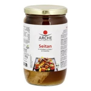 SEITAN W PLASTRACH W SOSIE SOJOWYM BIO (SŁOIK) 650g/330g - ARCHE