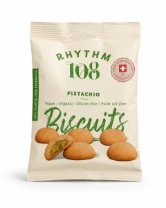 BEZGLUTENOWE CIASTKA Z NADZIENIEM PISTACJOWYM BIO 135g - RHYTHM 108