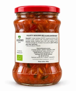 PULPETY WOŁOWE W SOSIE POMIDOROWYM BIO  - JUCHOWO